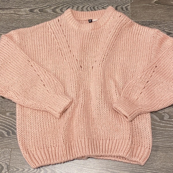 NWOT divided acrylic pink sweater - Picture 1 of 3